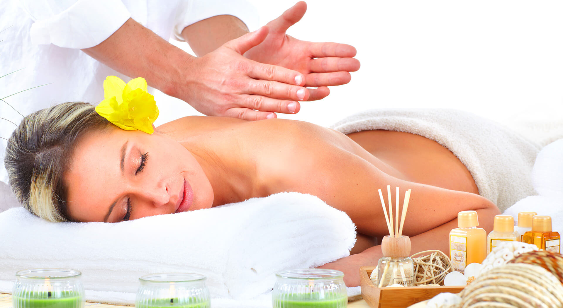 female client feeling relaxed